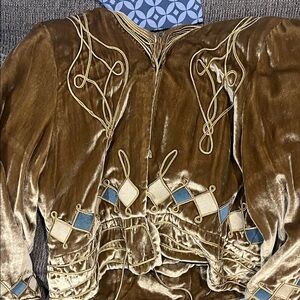 Elegant Brown Velvet Women's Jacket